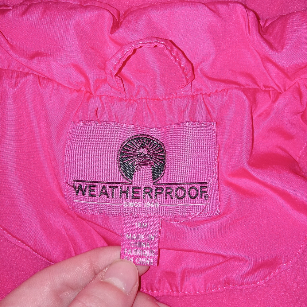 Weatherproof Baby Girls Winter Puffer Coat with Sherpa Trim 18M Ruffle Trim Cute - Picture 6 of 7